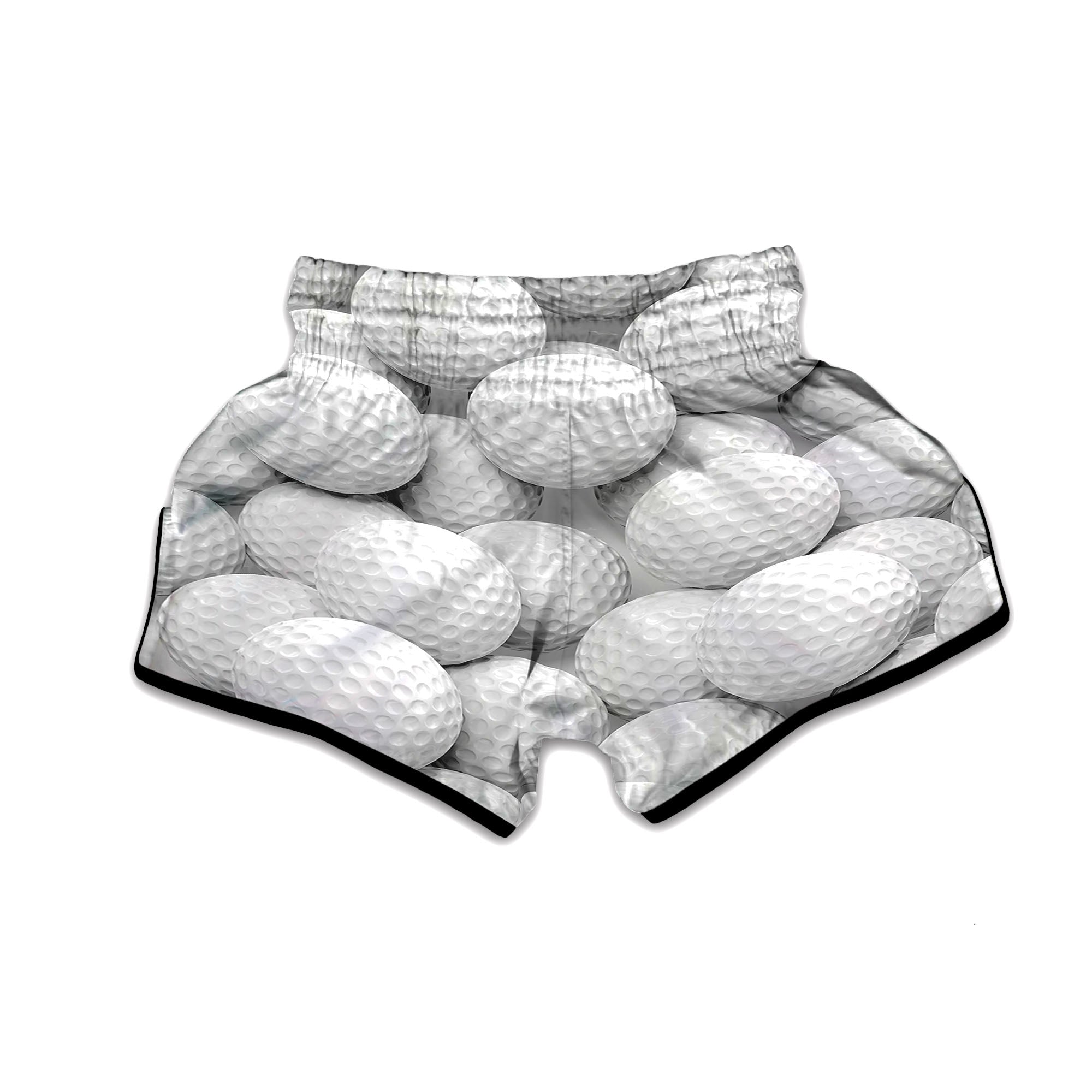 3D Golf Ball Print Muay Thai Boxing Shorts-grizzshop