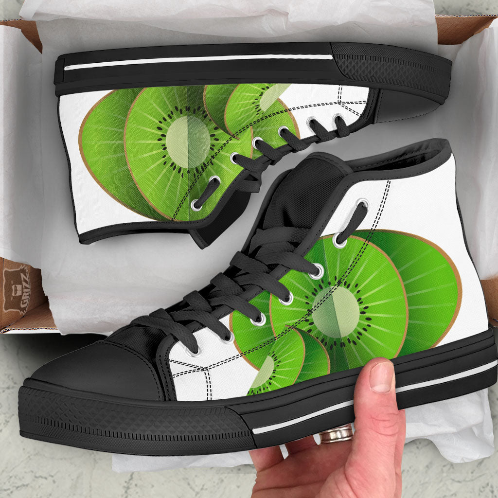 3D Kiwi Print High Top Shoes-grizzshop