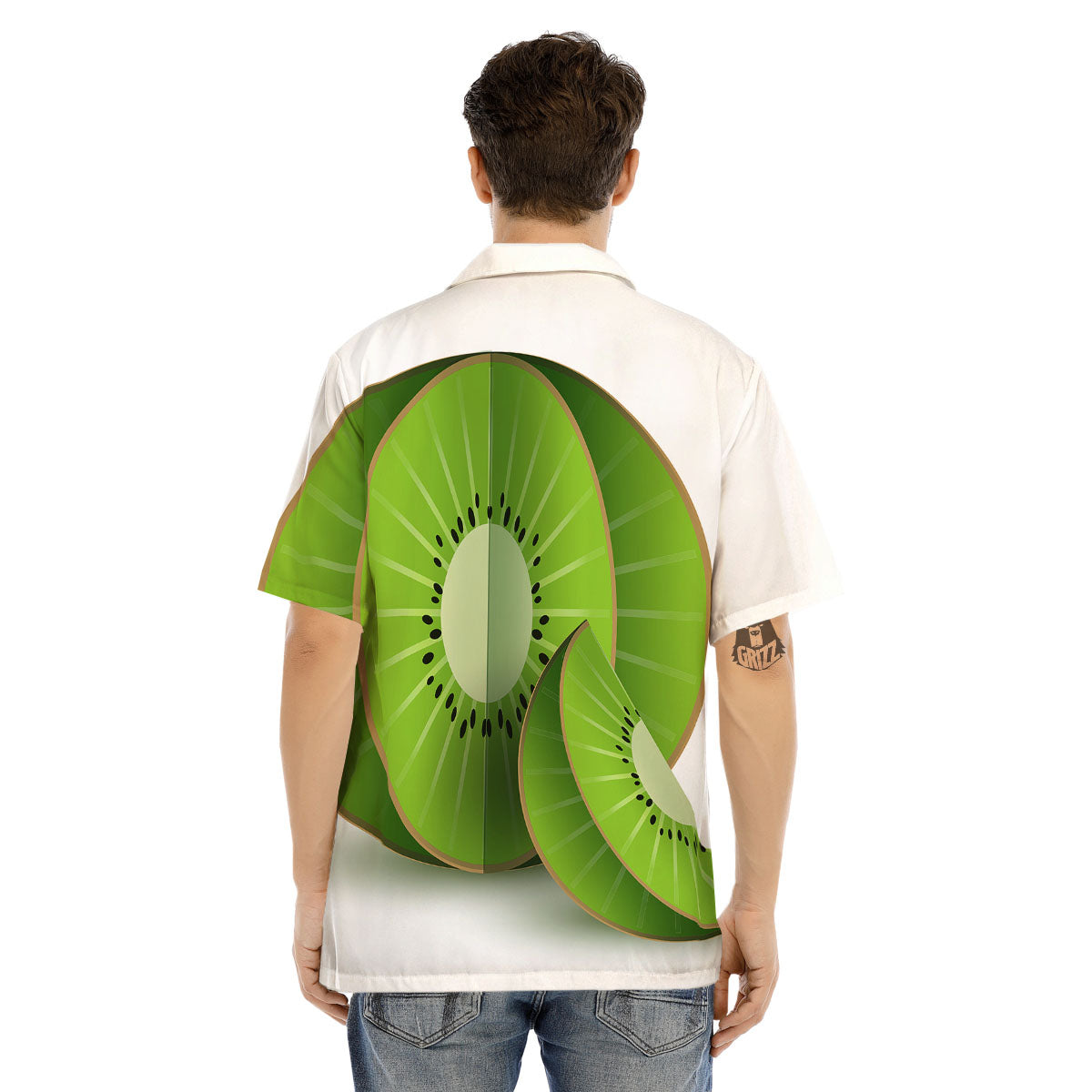 3D Kiwi Print Men's Hawaiian Shirt-grizzshop