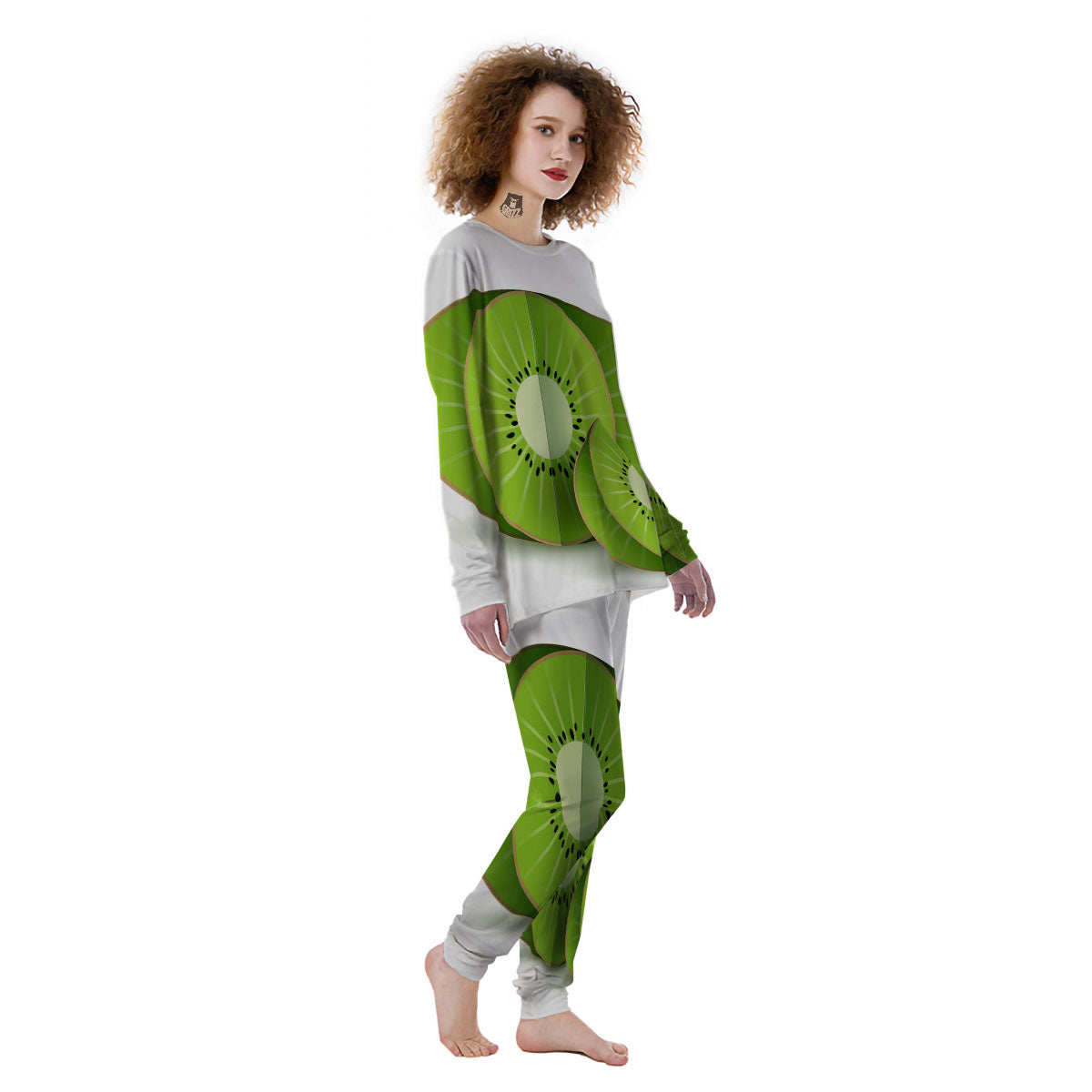 3D Kiwi Print Women's Pajamas-grizzshop