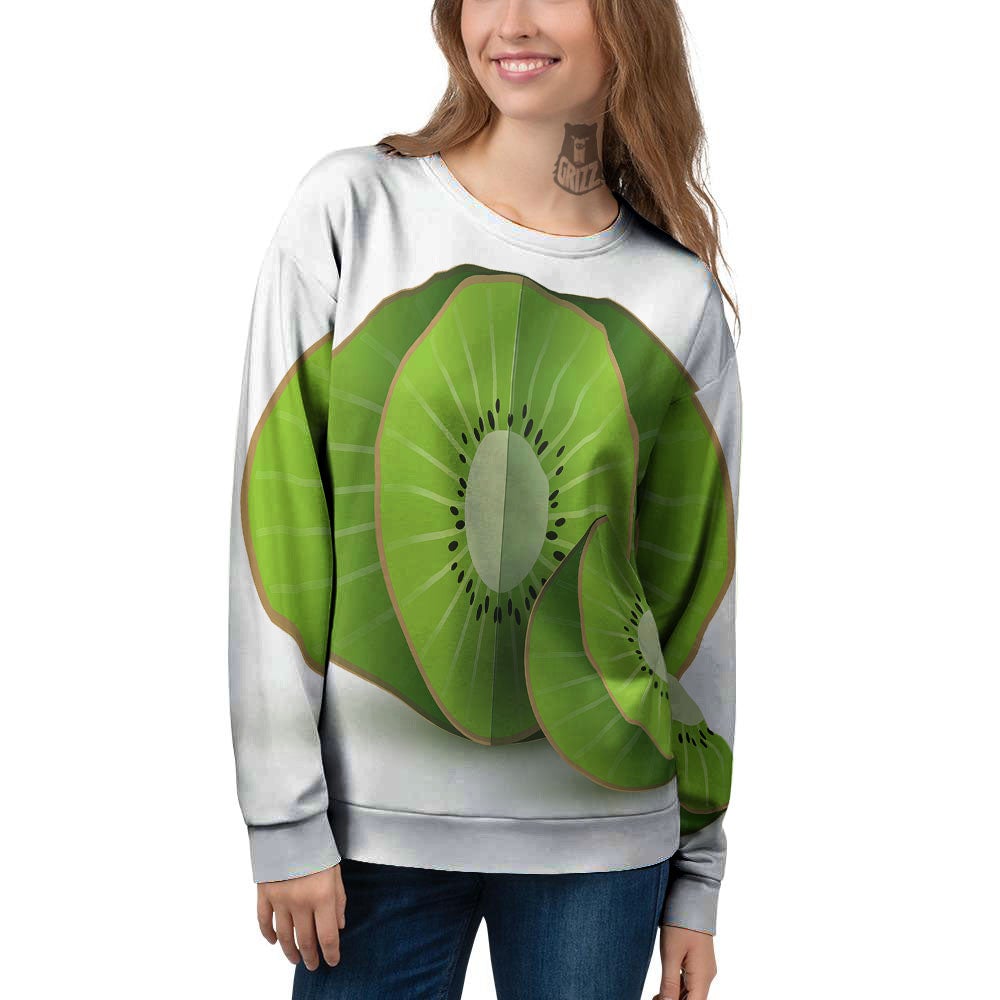 3D Kiwi Print Women's Sweatshirt-grizzshop
