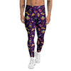 3D Pixel Cartoon Print Pattern Men's Leggings-grizzshop