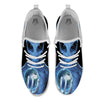 3D Scary Alien Grey Print White Athletic Shoes-grizzshop