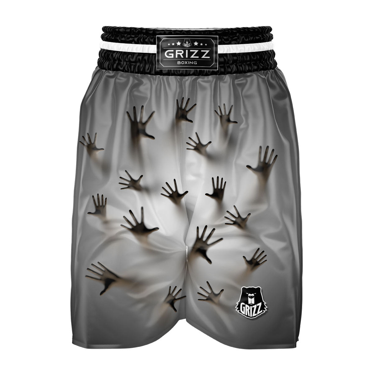 3D Scary Ghost Print Boxing Shorts-grizzshop