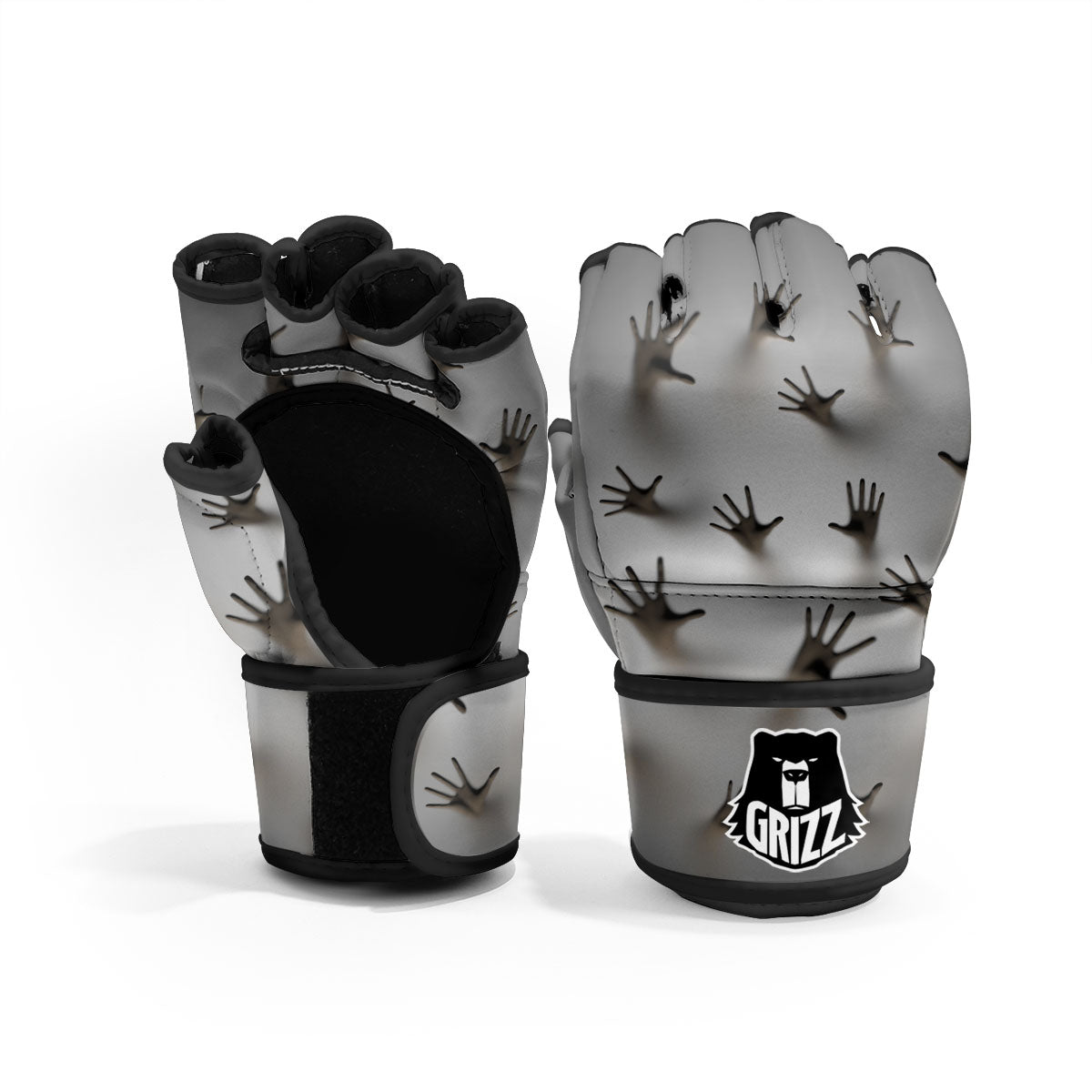 3D Scary Ghost Print MMA Gloves-grizzshop