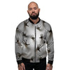3D Scary Ghost Print Men's Bomber Jacket-grizzshop