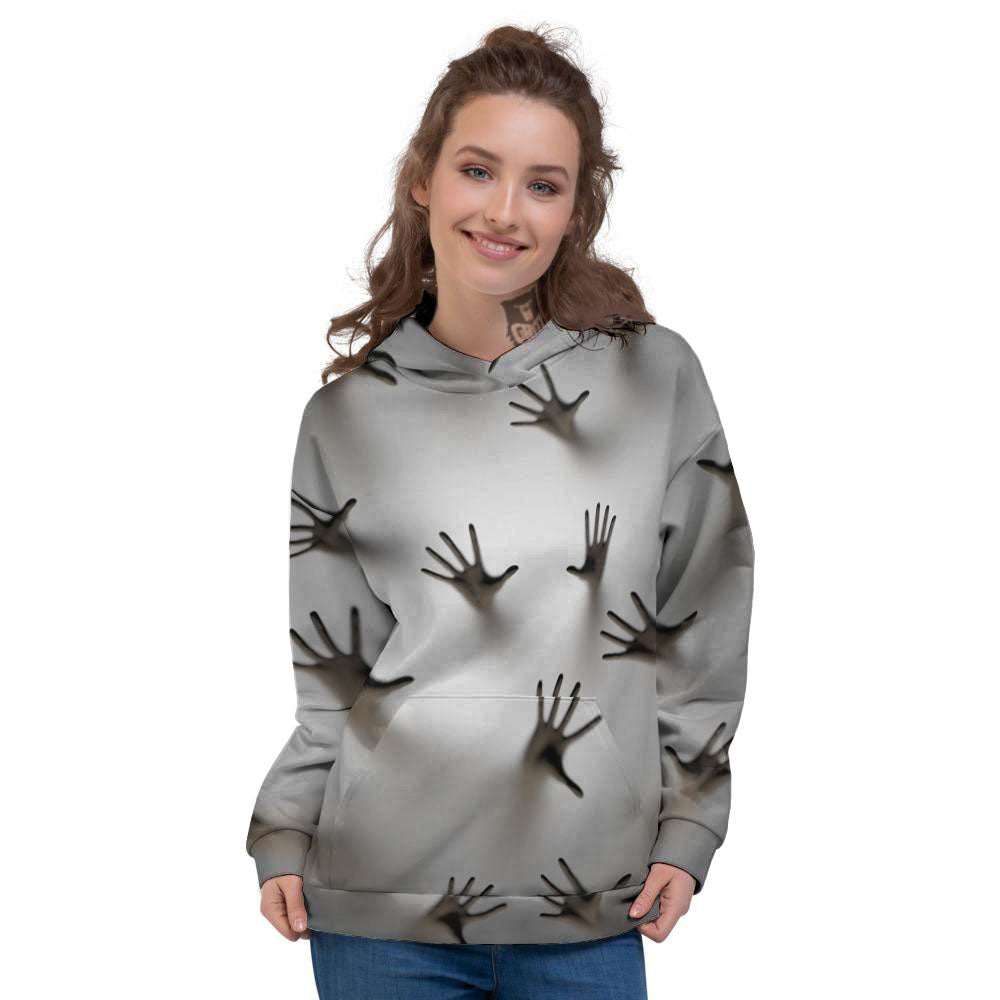 3D Scary Ghost Print Women's Hoodie-grizzshop