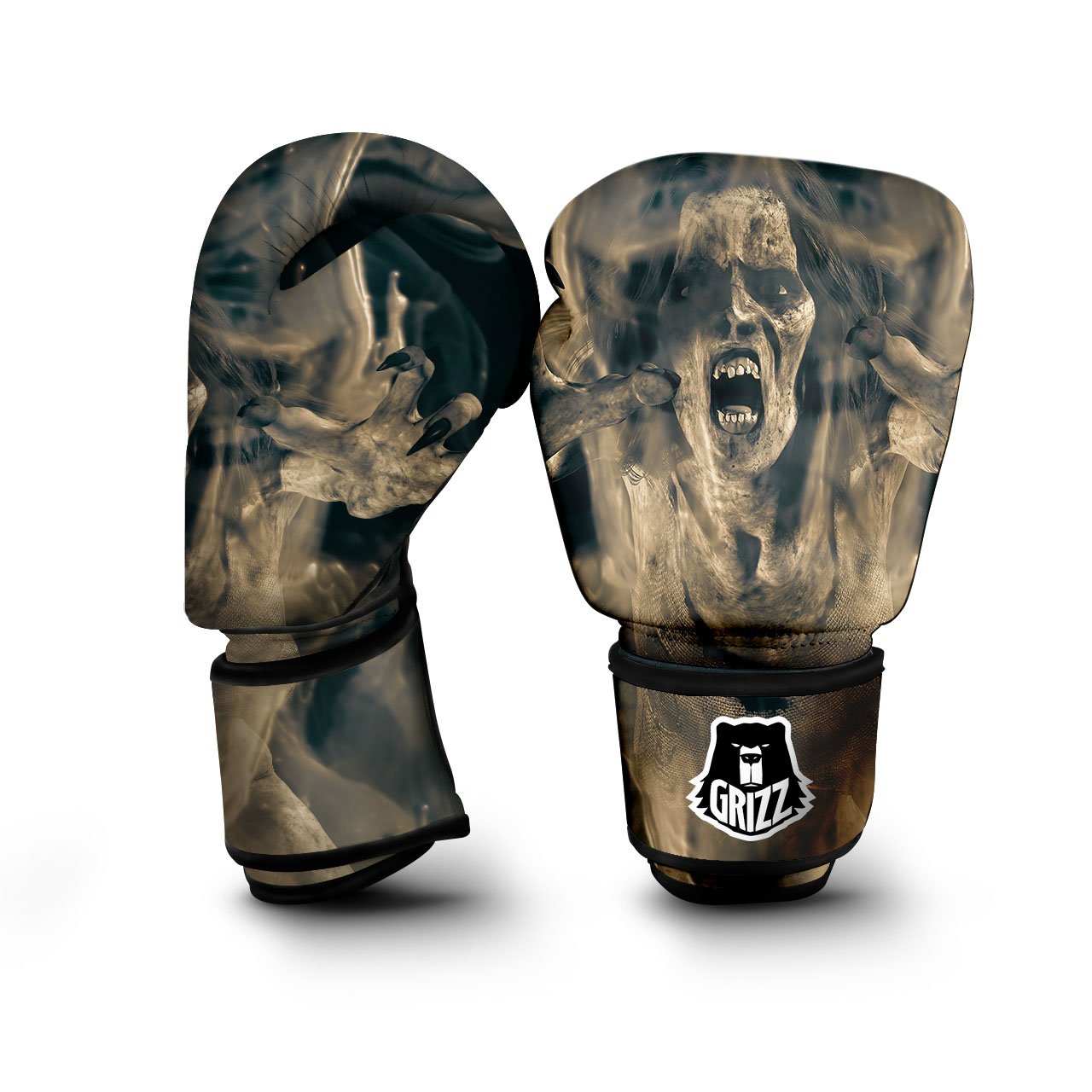 3D Screaming Ghost Horror Print Boxing Gloves-grizzshop