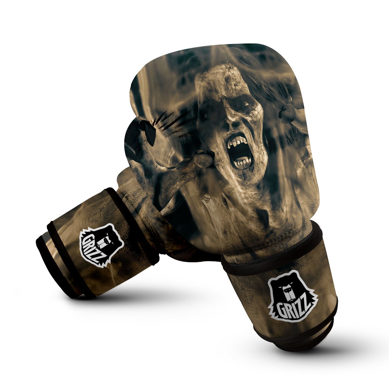 3D Screaming Ghost Horror Print Boxing Gloves-grizzshop