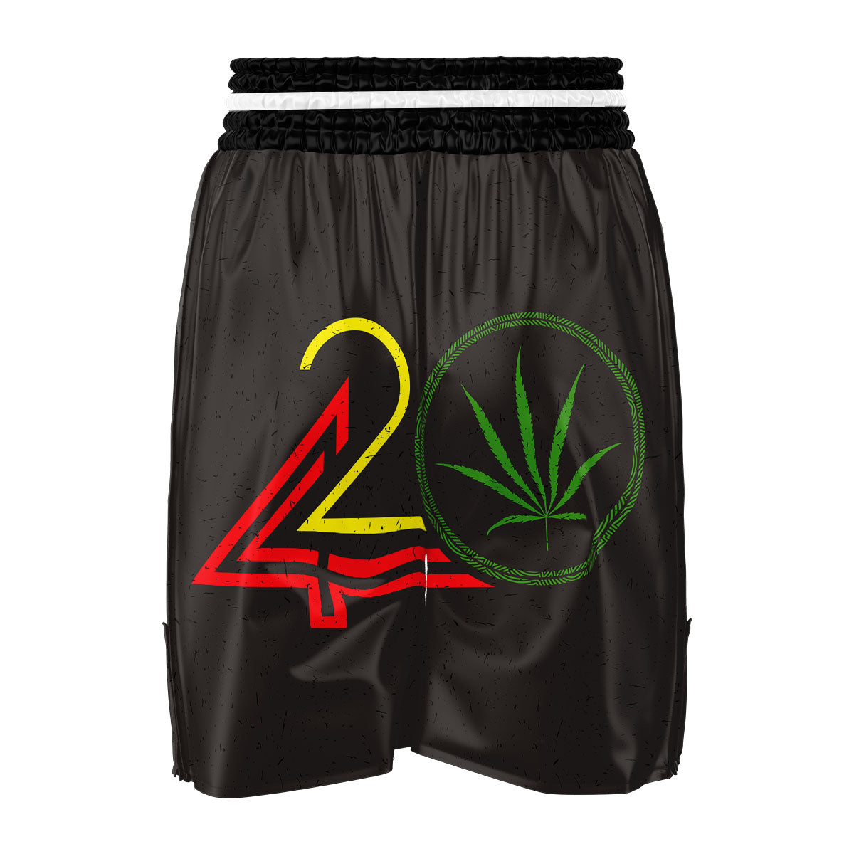 420 Rasta Print Boxing Shorts-grizzshop