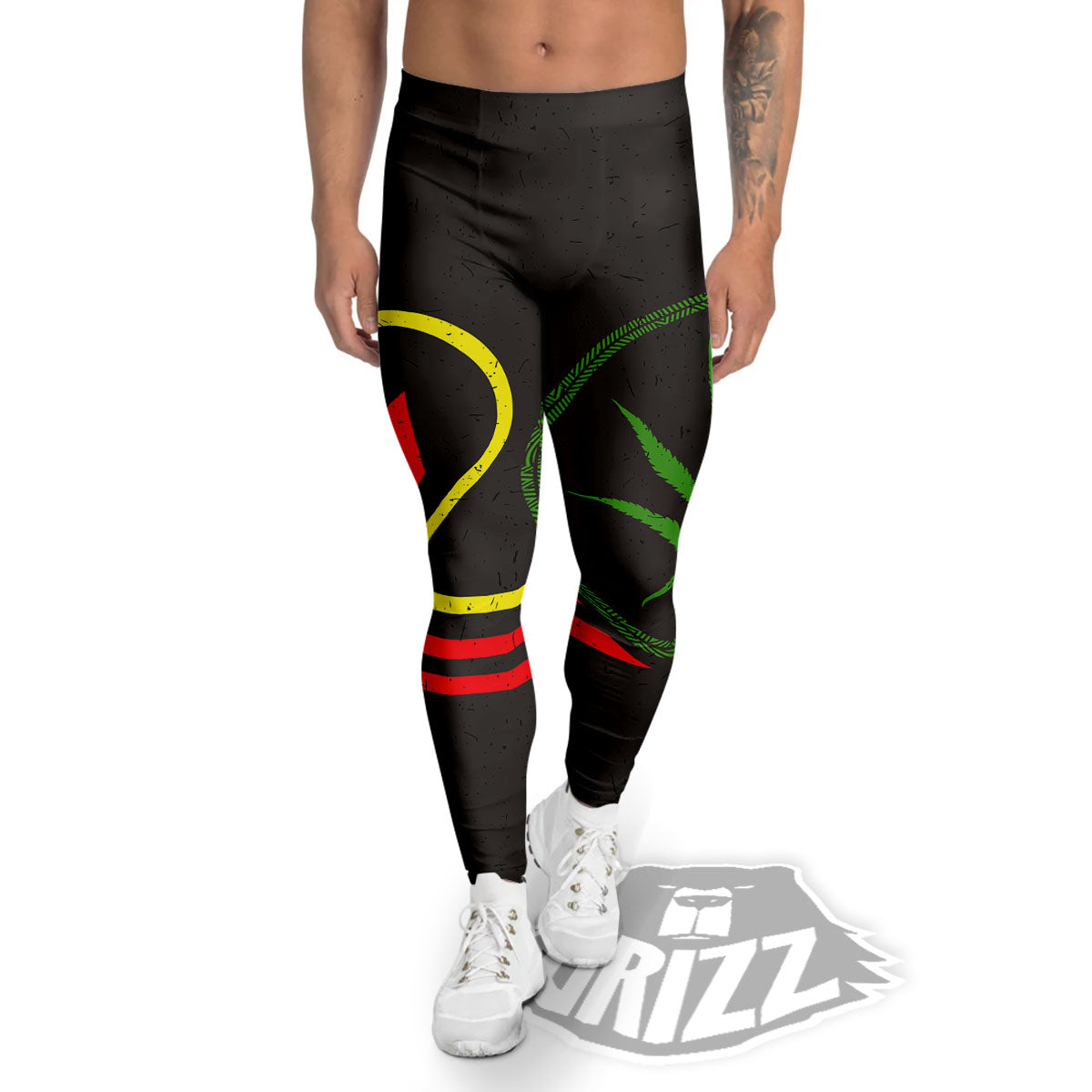 420 Rasta Print Men's Leggings-grizzshop