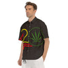 420 Rasta Print Men's Short Sleeve Shirts-grizzshop