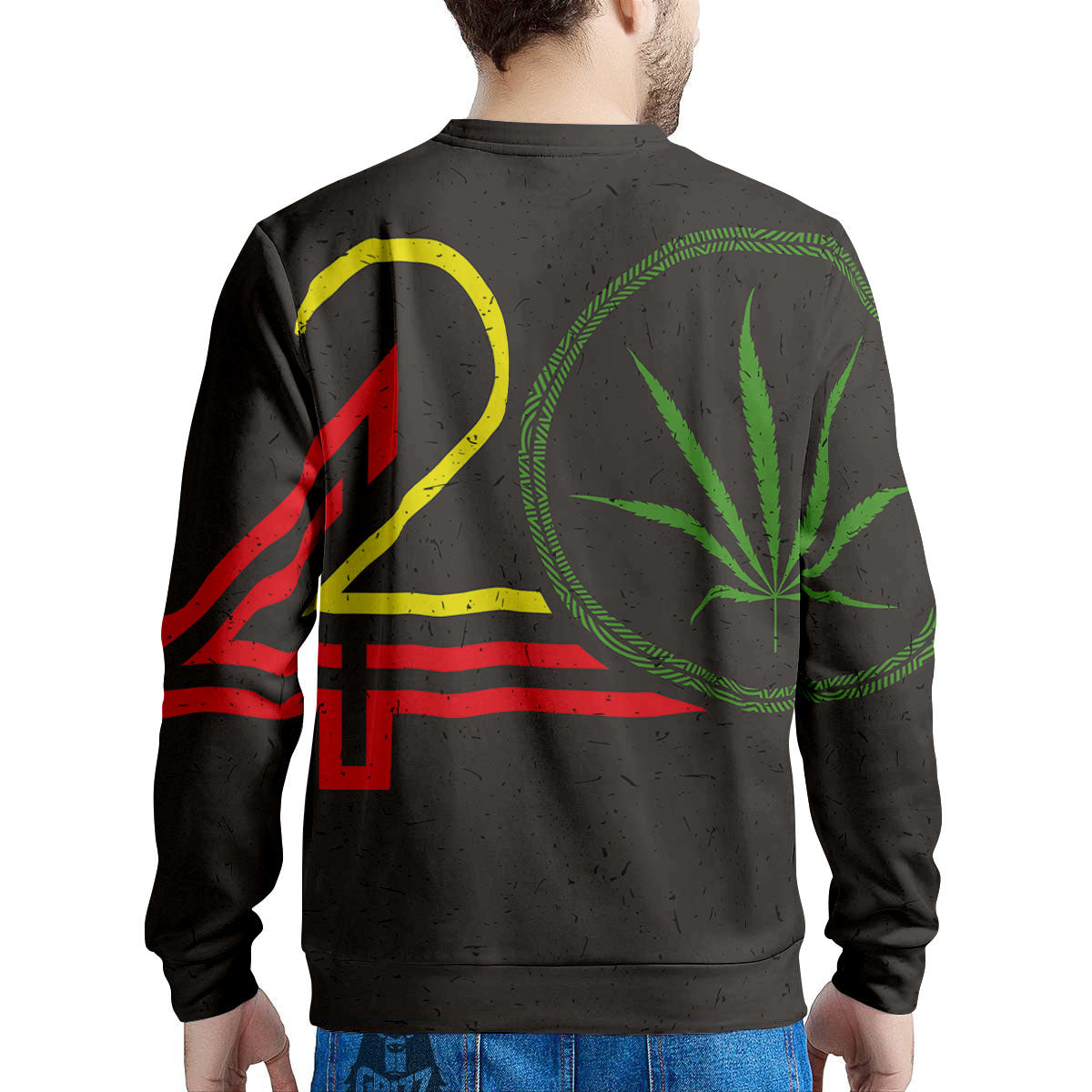 420 Rasta Print Men's Sweatshirt-grizzshop