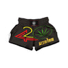 420 Rasta Print Muay Thai Boxing Shorts-grizzshop