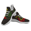 420 Rasta Print White Athletic Shoes-grizzshop