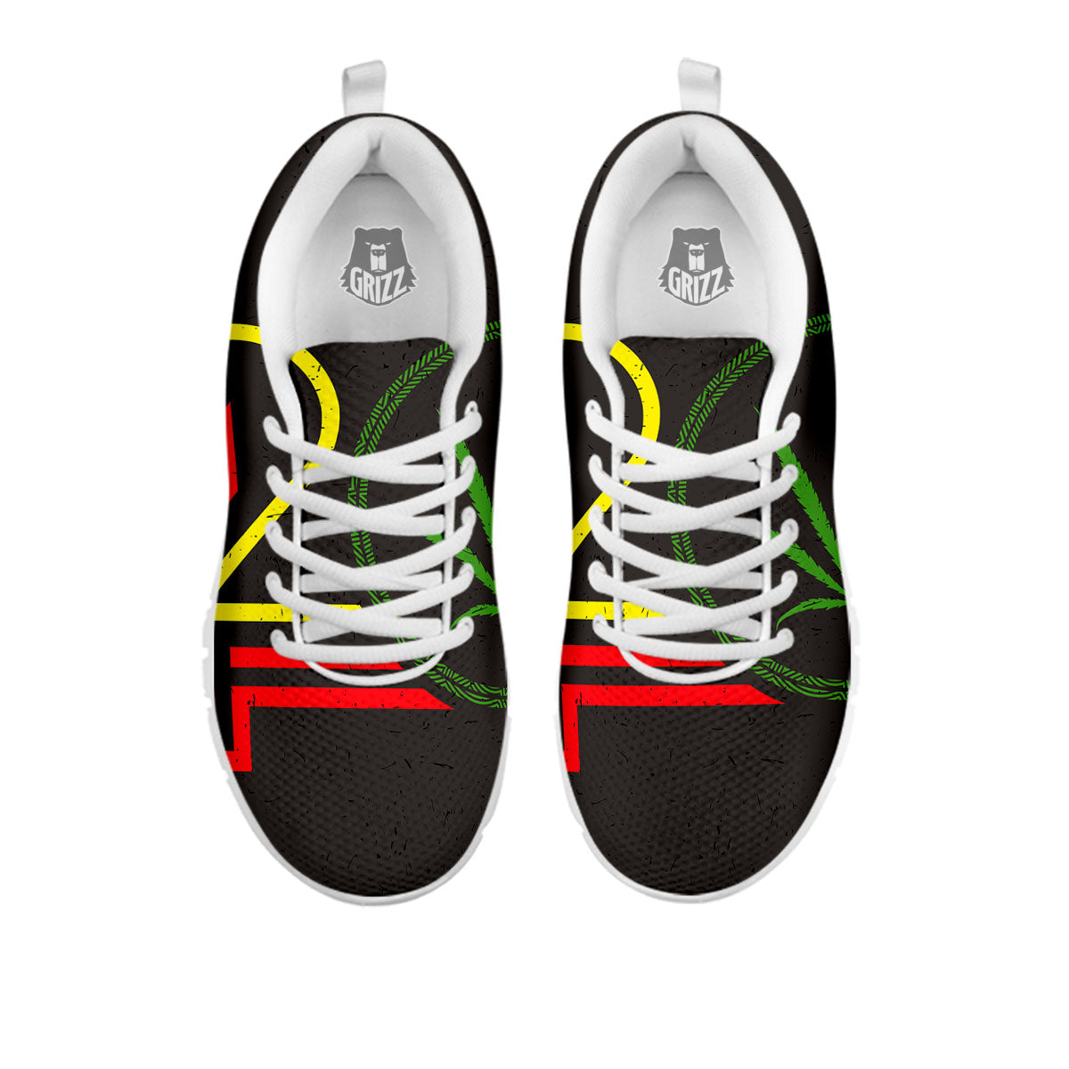 420 Rasta Print White Sneaker-grizzshop