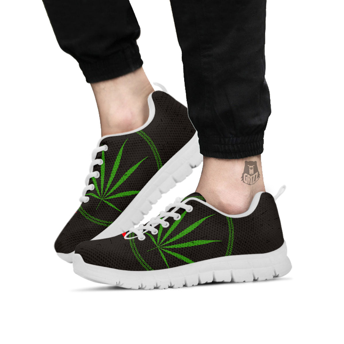 420 Rasta Print White Sneaker-grizzshop