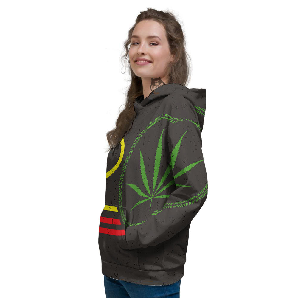 420 Rasta Print Women's Hoodie-grizzshop