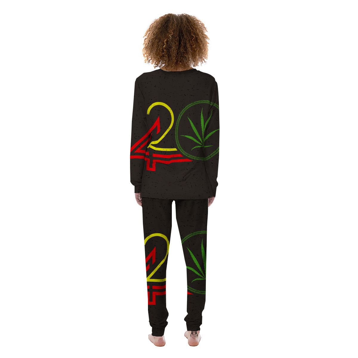 420 Rasta Print Women's Pajamas-grizzshop