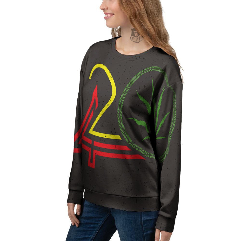420 Rasta Print Women's Sweatshirt-grizzshop