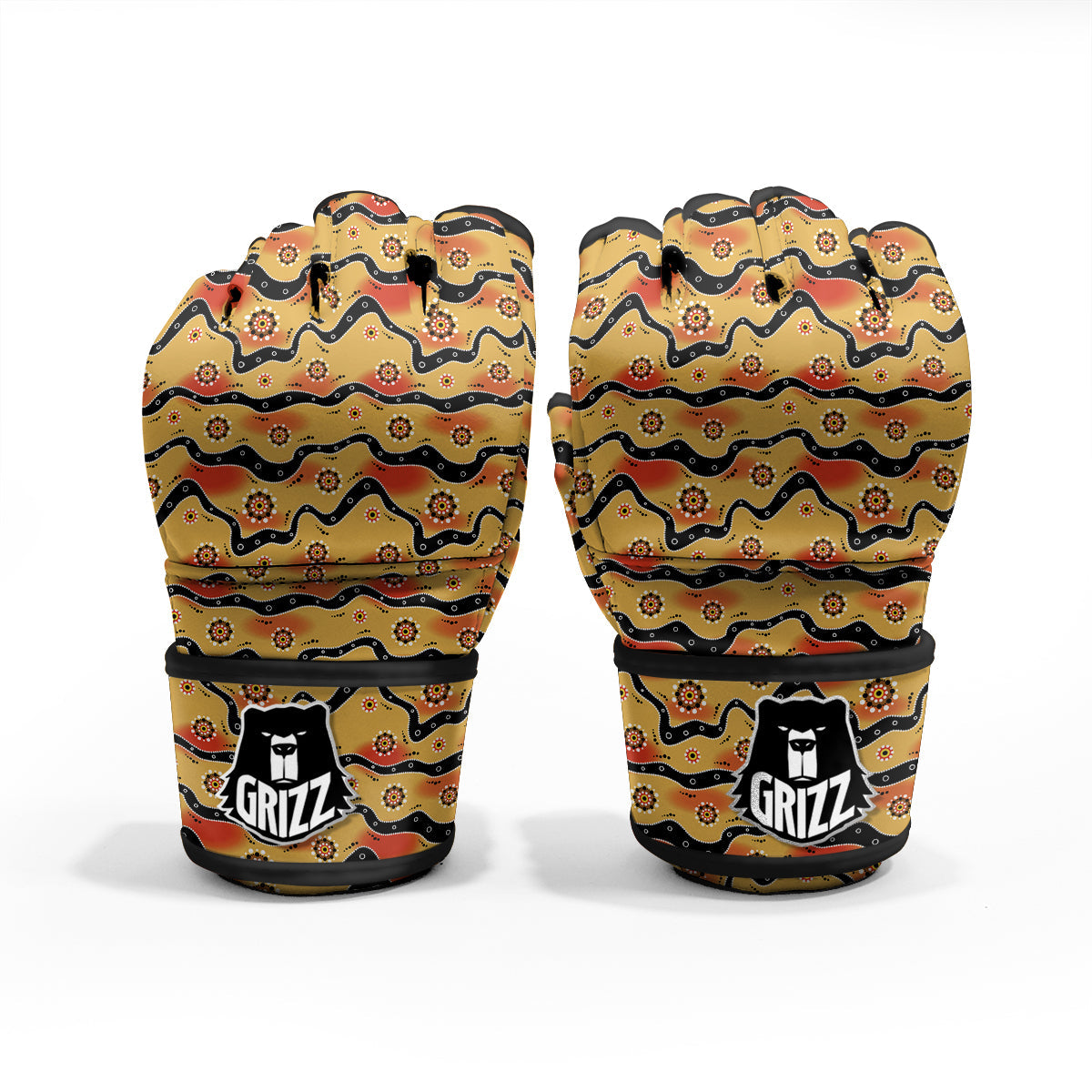 Aboriginal Australian Print Pattern MMA Gloves-grizzshop