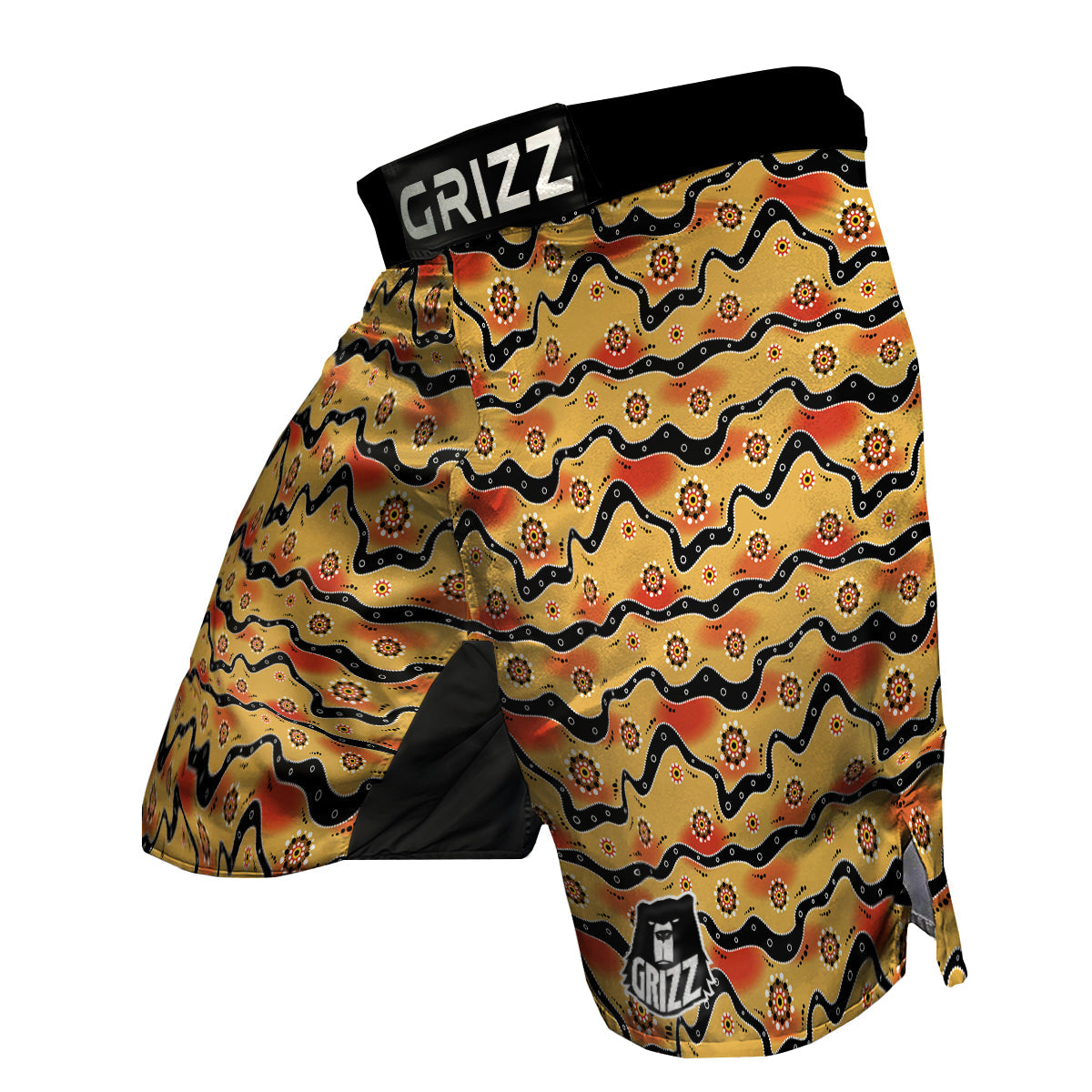 Aboriginal Australian Print Pattern MMA Shorts-grizzshop