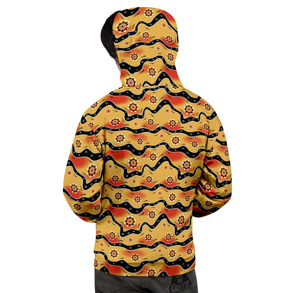 Aboriginal Australian Print Pattern Men's Hoodie-grizzshop