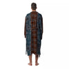 Aboriginal Dot Australia River Print Men's Robe-grizzshop