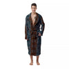 Aboriginal Dot Australia River Print Men's Robe-grizzshop