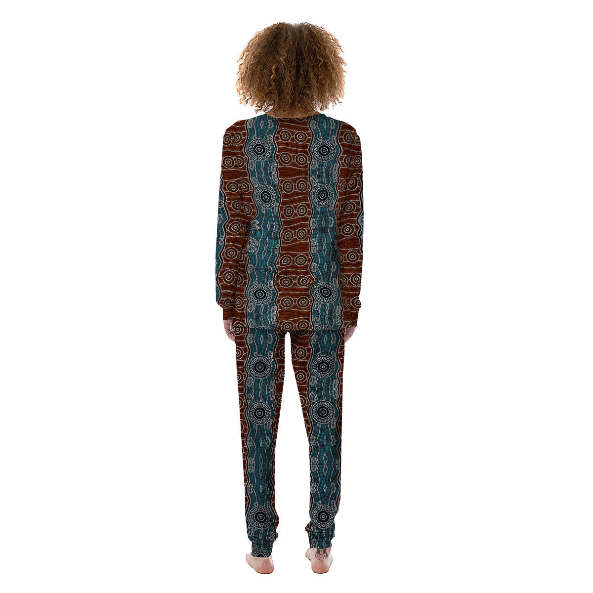 Aboriginal Dot Australia River Print Women's Pajamas-grizzshop