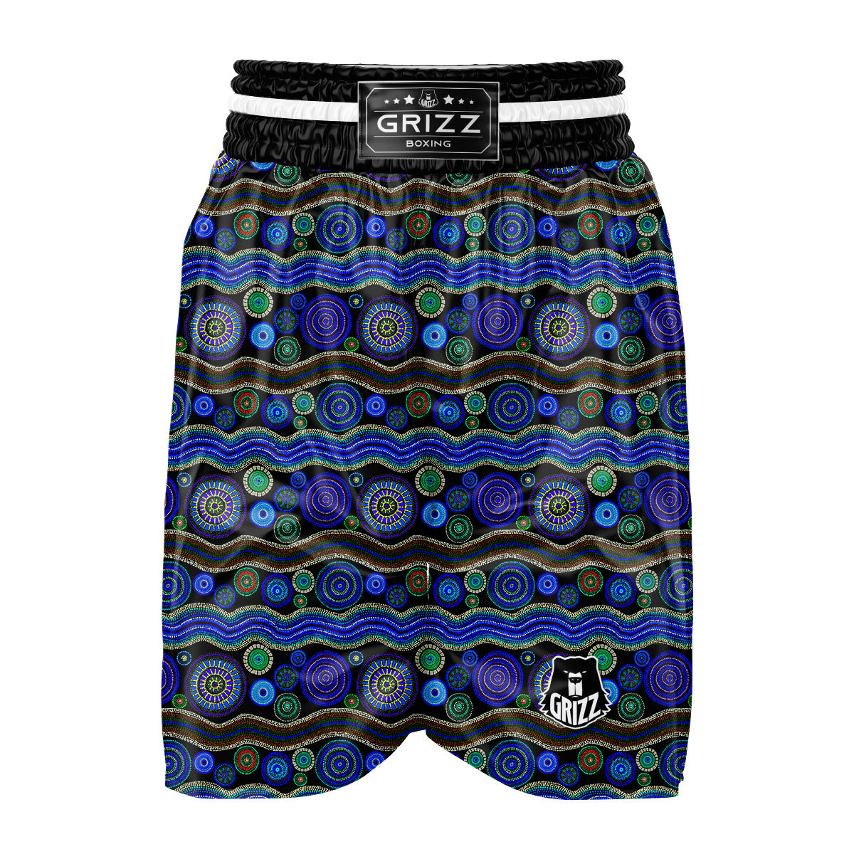 Aboriginal Dot Australian Print Boxing Shorts-grizzshop