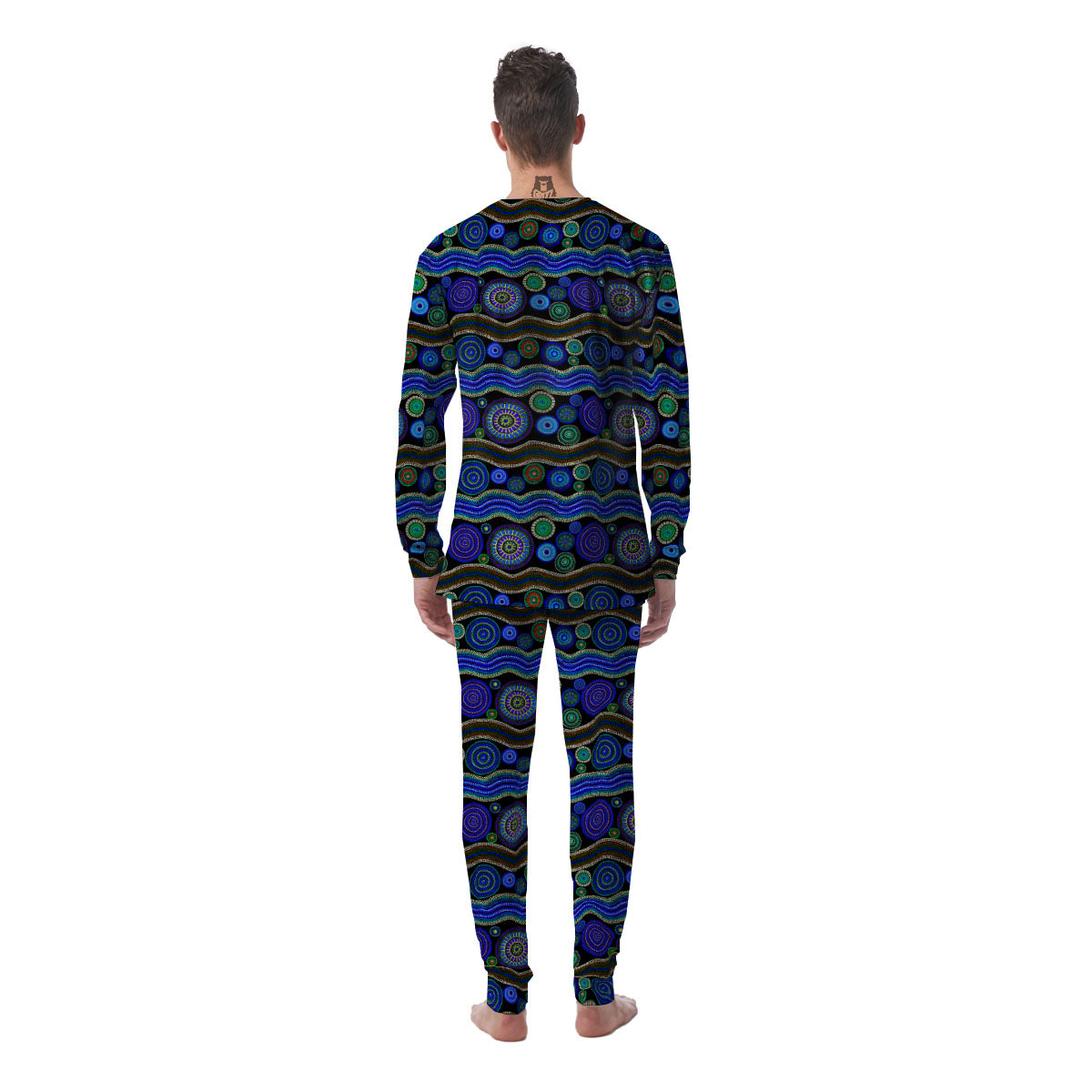 Aboriginal Dot Australian Print Men's Pajamas-grizzshop