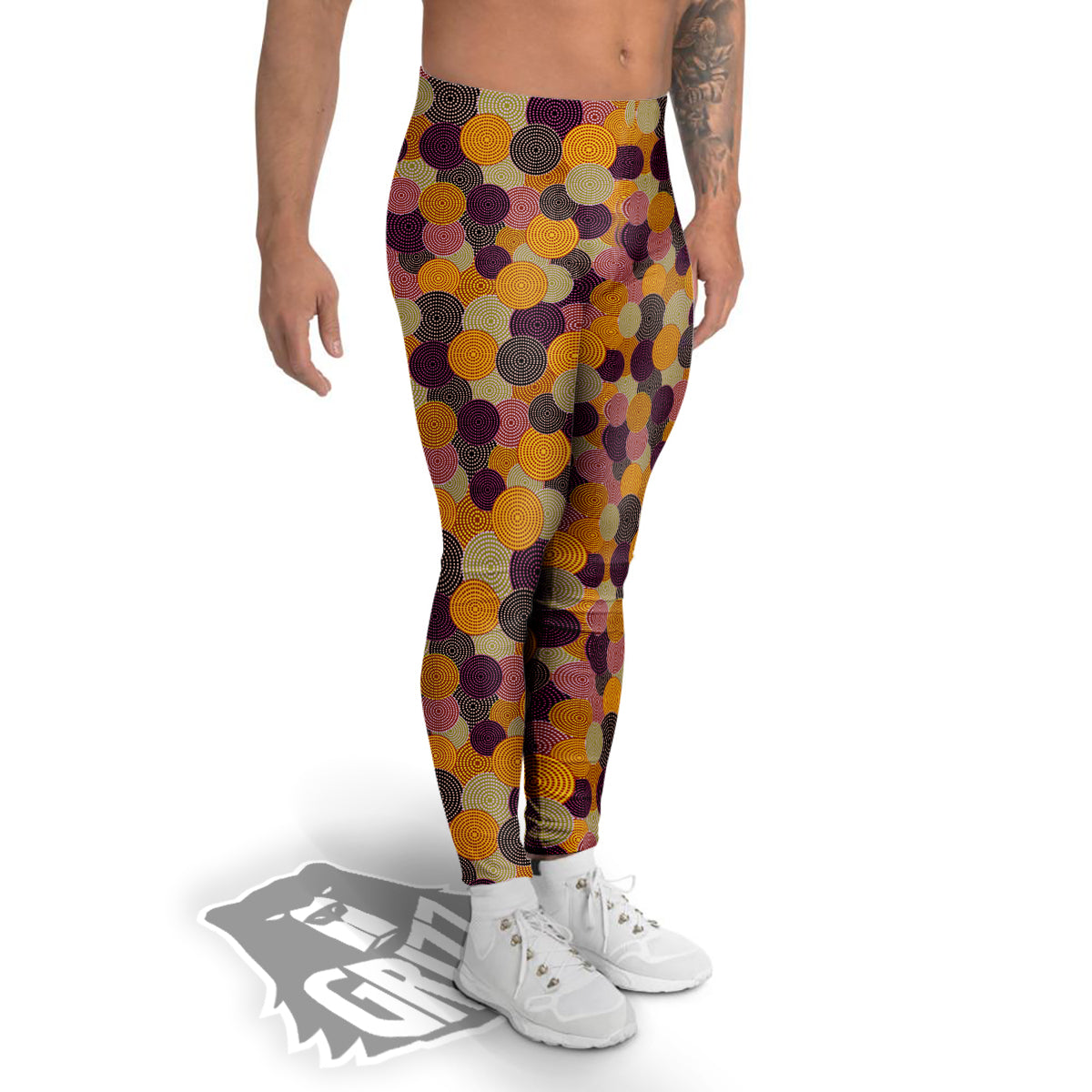 Aboriginal Dot Australian Print Pattern Men's Leggings-grizzshop