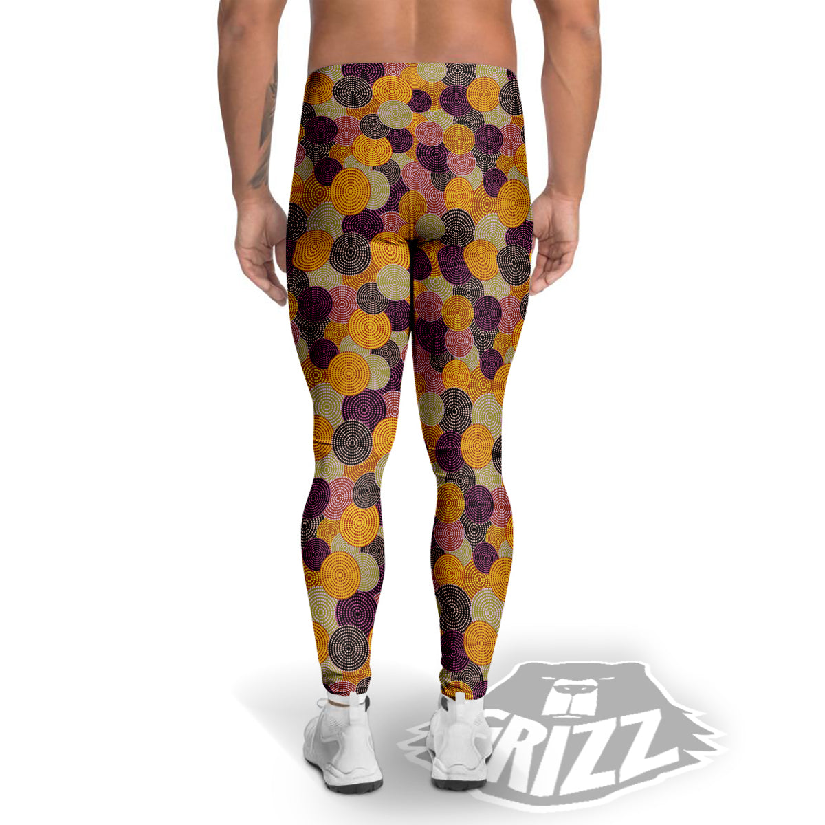Aboriginal Dot Australian Print Pattern Men's Leggings-grizzshop