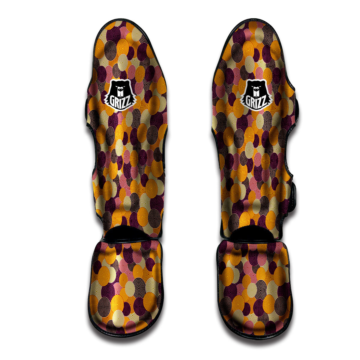 Aboriginal Dot Australian Print Pattern Muay Thai Shin Guards-grizzshop