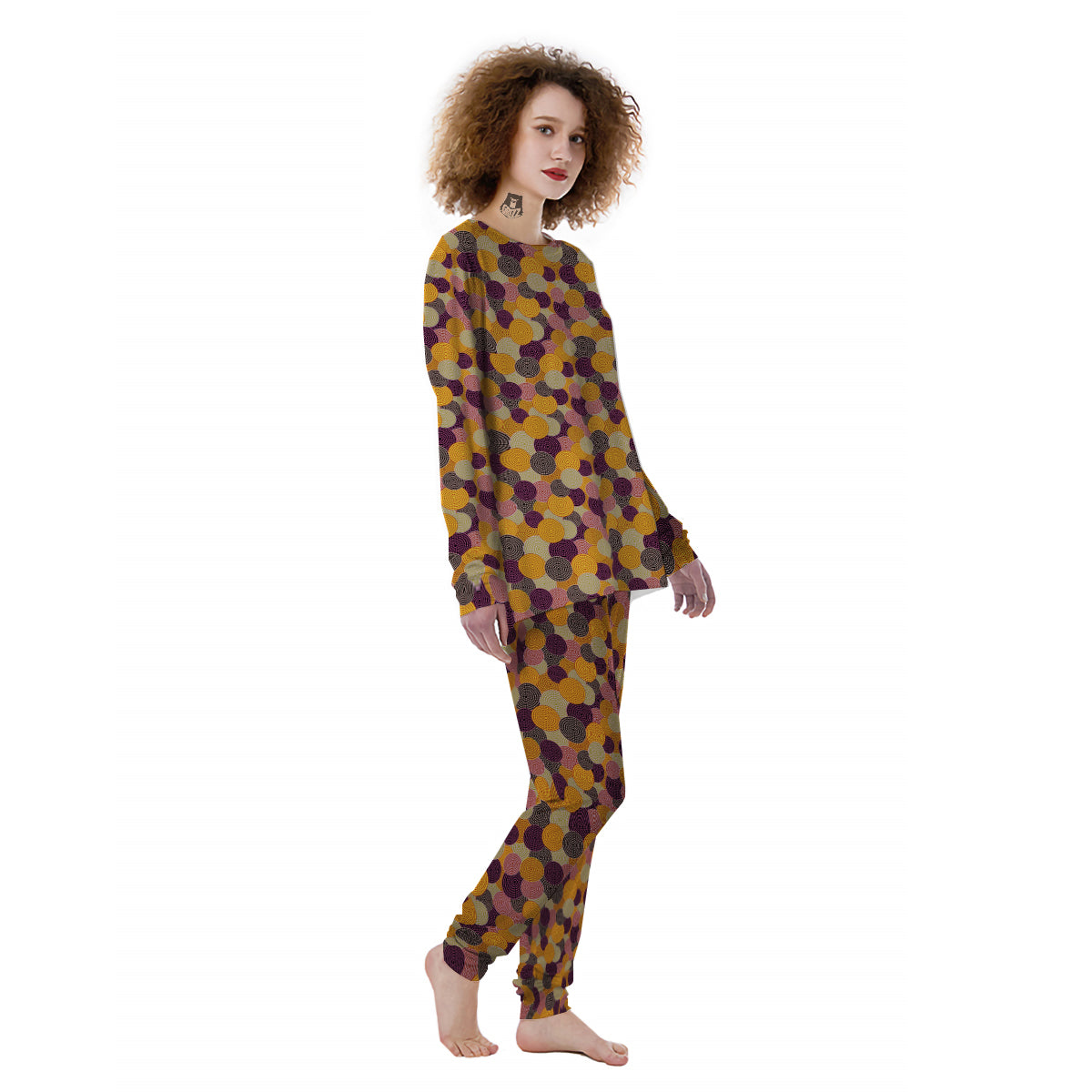 Aboriginal Dot Australian Print Pattern Women's Pajamas-grizzshop
