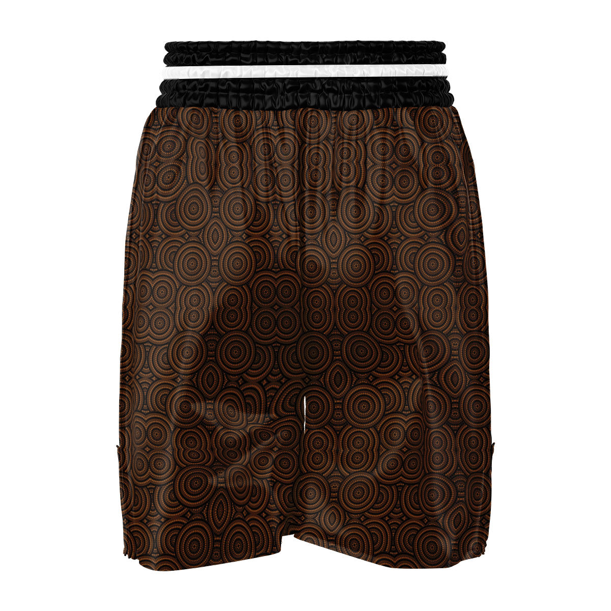 Aboriginal Dot Brown Print Pattern Boxing Shorts-grizzshop