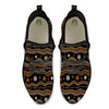 Aboriginal Orange And White Art Print Pattern Black Athletic Shoes-grizzshop