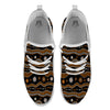 Aboriginal Orange And White Art Print Pattern White Athletic Shoes-grizzshop