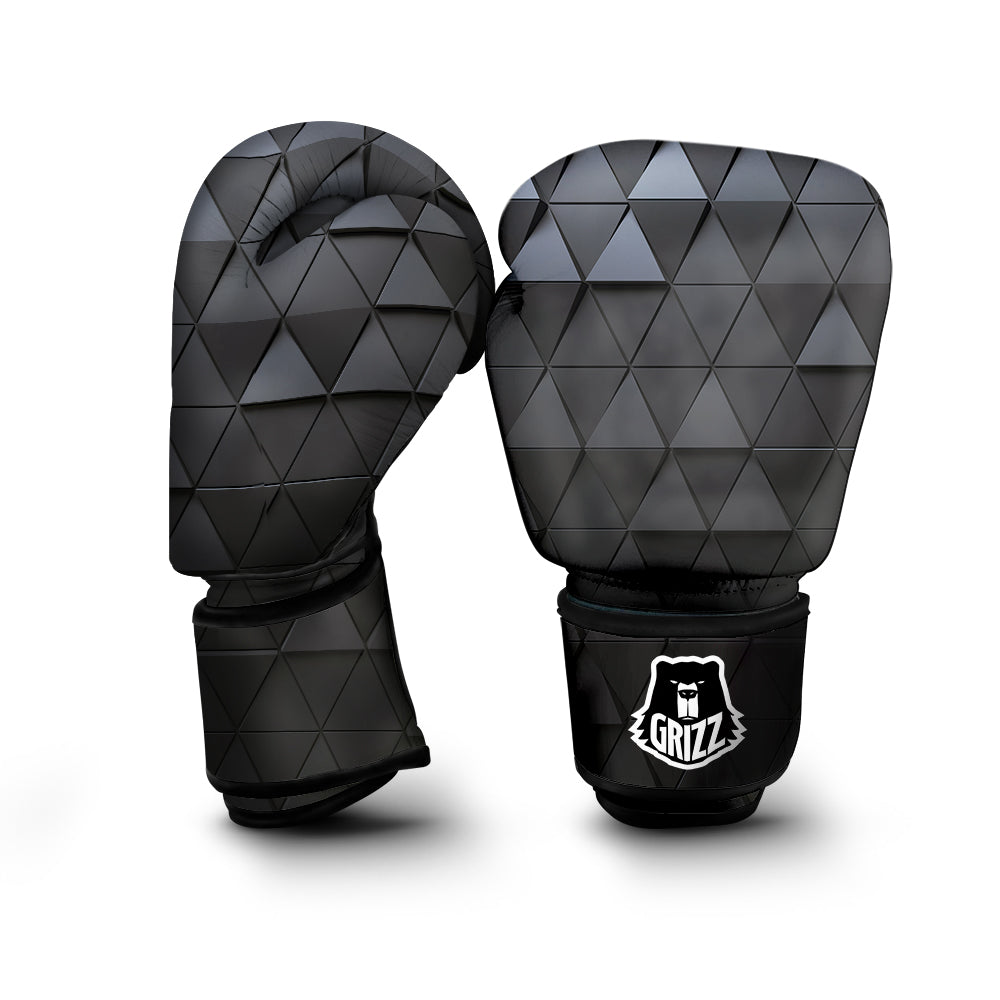 Abstract 3D Geometric Triangle Print Boxing Gloves-grizzshop