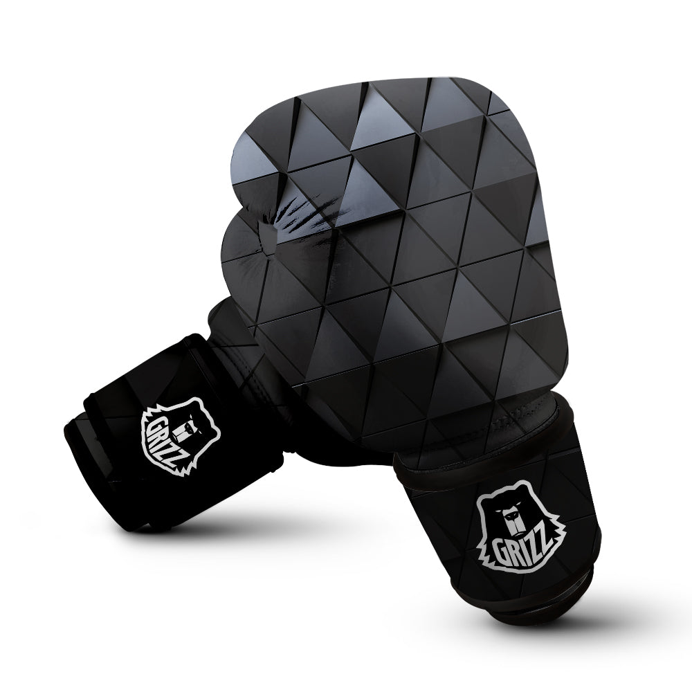 Abstract 3D Geometric Triangle Print Boxing Gloves-grizzshop