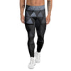 Abstract 3D Geometric Triangle Print Men's Leggings-grizzshop