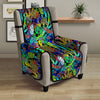 Abstract Alien Graffiti Text Print Pattern Armchair Protector-grizzshop