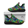Abstract Alien Graffiti Text Print Pattern Black Athletic Shoes-grizzshop