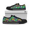 Abstract Alien Graffiti Text Print Pattern Black Low Top Shoes-grizzshop