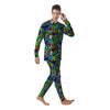 Abstract Alien Graffiti Text Print Pattern Men's Pajamas-grizzshop