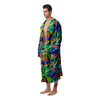 Abstract Alien Graffiti Text Print Pattern Men's Robe-grizzshop