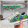 Abstract Alien Graffiti Text Print Pattern White Low Top Shoes-grizzshop