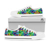 Abstract Alien Graffiti Text Print Pattern White Low Top Shoes-grizzshop