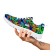 Abstract Alien Graffiti Text Print Pattern White Sneaker-grizzshop